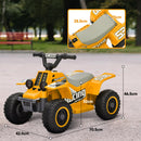AIYAPLAY 6V Electric Quad Bike For Kids W/ Forward Backward - Yellow/Pink
