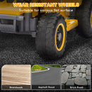 AIYAPLAY 6V Electric Quad Bike For Kids W/ Forward Backward - Yellow/Pink