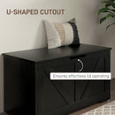 HOMCOM Storage Trunk for Living Room, with Safety Hinges 80cm