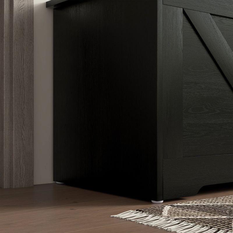 HOMCOM Storage Trunk for Living Room, with Safety Hinges 80cm