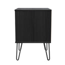 Harlequin 2 Drawer Bedside in Black Ash - Ready Assembled