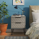 Harlequin 2 Drawer Bedside in Dusk Grey - Ready Assembled