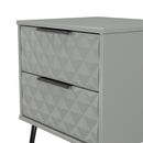 Harlequin 2 Drawer Bedside in Dusk Grey - Ready Assembled