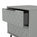 Harlequin 2 Drawer Bedside in Dusk Grey - Ready Assembled