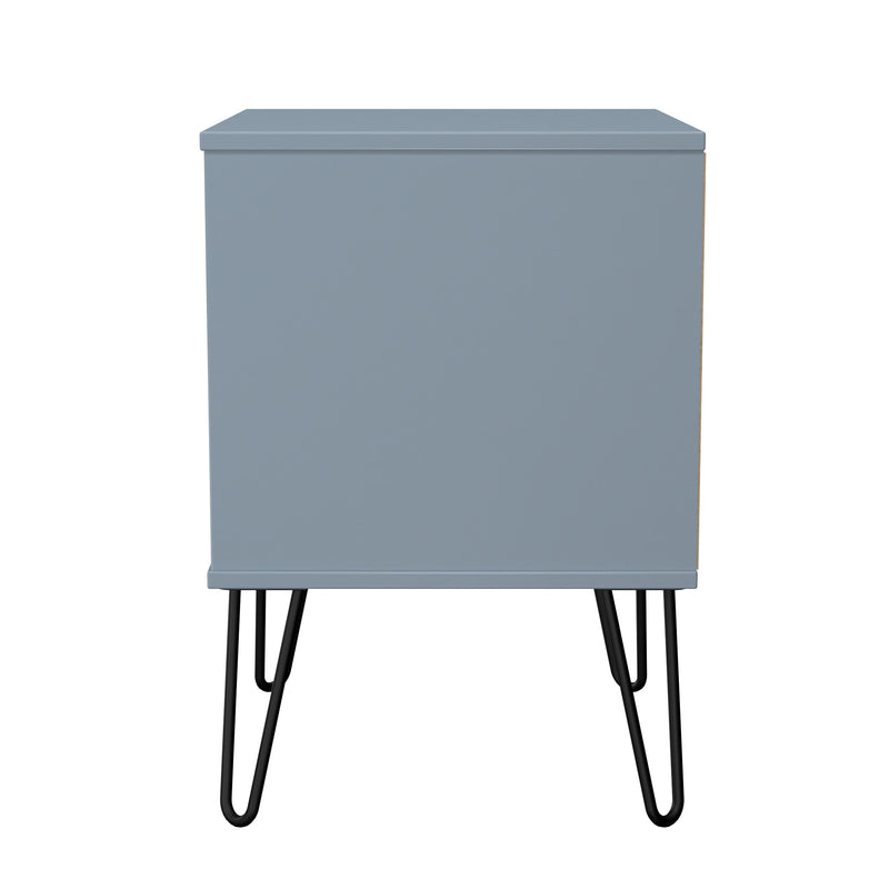 Harlequin 2 Drawer Bedside in Denim Blue - Ready Assembled