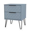 Harlequin 2 Drawer Bedside in Denim Blue - Ready Assembled