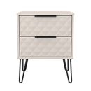 Harlequin 2 Drawer Bedside in Kashmir Matt - Ready Assembled