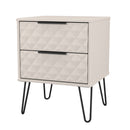 Harlequin 2 Drawer Bedside in Kashmir Matt - Ready Assembled