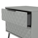 Harlequin 2 Drawer Side Table in Dusk Grey - Ready Assembled