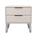 Harlequin 2 Drawer Side Table in Kashmir Matt - Ready Assembled
