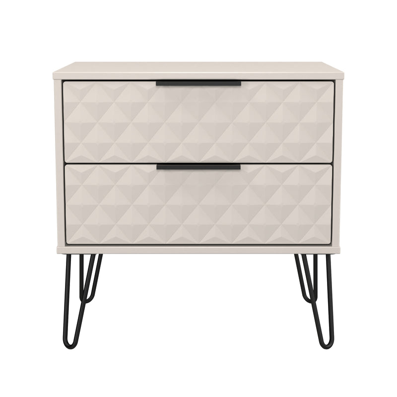 Harlequin 2 Drawer Side Table in Kashmir Matt - Ready Assembled