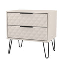Harlequin 2 Drawer Side Table in Kashmir Matt - Ready Assembled