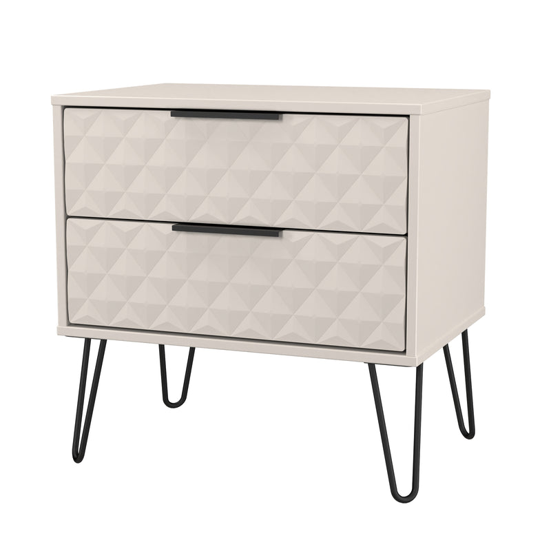 Harlequin 2 Drawer Side Table in Kashmir Matt - Ready Assembled