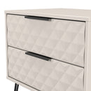 Harlequin 2 Drawer Side Table in Kashmir Matt - Ready Assembled