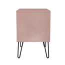 Harlequin 2 Drawer Side Table in Kobe Pink - Ready Assembled