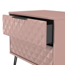 Harlequin 2 Drawer Side Table in Kobe Pink - Ready Assembled