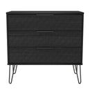 Harlequin 3 Drawer Chest in Black Ash - Ready Assembled