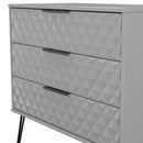 Harlequin 3 Drawer Chest in Dusk Grey - Ready Assembled