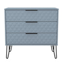 Harlequin 3 Drawer Chest in Denim Blue - Ready Assembled