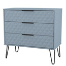 Harlequin 3 Drawer Chest in Denim Blue - Ready Assembled