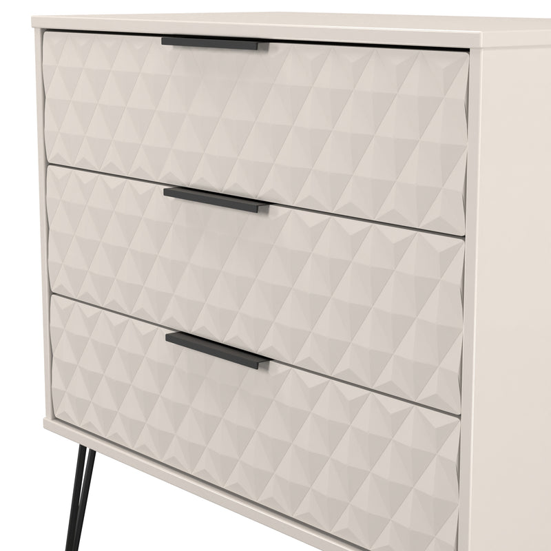 Harlequin 3 Drawer Chest in Kashmir Matt - Ready Assembled