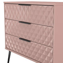 Harlequin 3 Drawer Chest in Kobe Pink - Ready Assembled