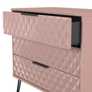 Harlequin 3 Drawer Chest in Kobe Pink - Ready Assembled
