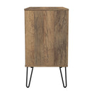 Harlequin 3 Drawer Chest in White Matt & Vintage Oak - Ready Assembled