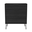 Harlequin 4 Drawer Chest in Black Ash - Ready Assembled
