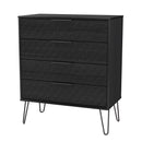 Harlequin 4 Drawer Chest in Black Ash - Ready Assembled