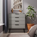 Harlequin 4 Drawer Chest in Dusk Grey - Ready Assembled