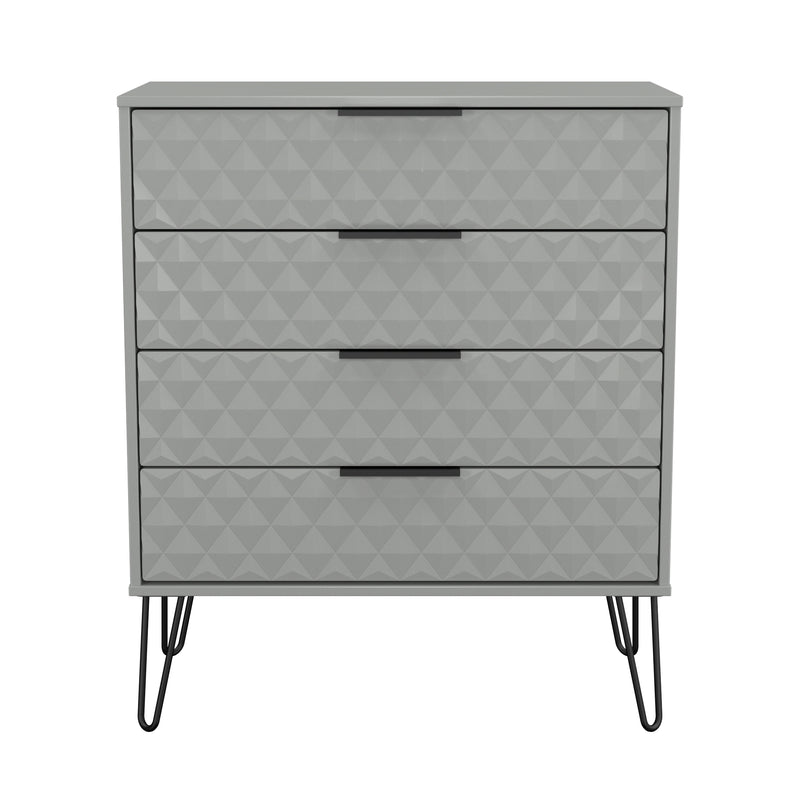 Harlequin 4 Drawer Chest in Dusk Grey - Ready Assembled