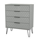 Harlequin 4 Drawer Chest in Dusk Grey - Ready Assembled