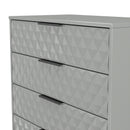 Harlequin 4 Drawer Chest in Dusk Grey - Ready Assembled