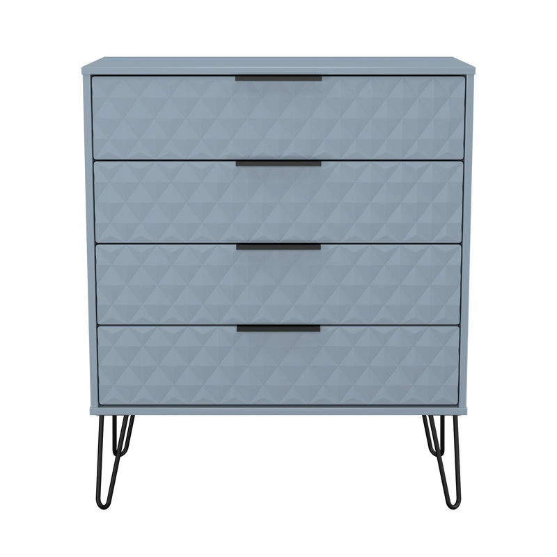 Harlequin 4 Drawer Chest in Denim Blue - Ready Assembled