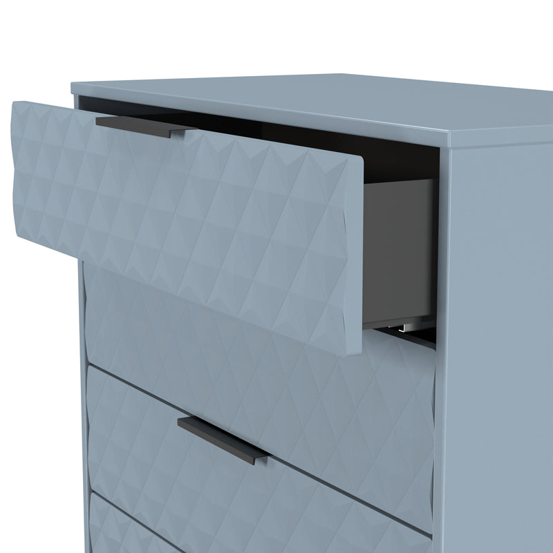 Harlequin 4 Drawer Chest in Denim Blue - Ready Assembled
