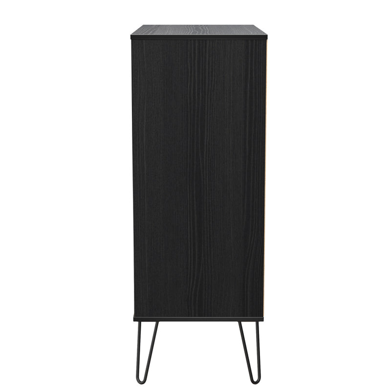 Harlequin 5 Drawer Chest in Black Ash - Ready Assembled