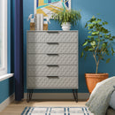 Harlequin 5 Drawer Chest in Dusk Grey - Ready Assembled