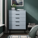 Harlequin 5 Drawer Chest in Denim Blue - Ready Assembled