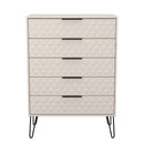 Harlequin 5 Drawer Chest in Kashmir Matt - Ready Assembled