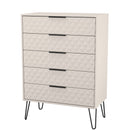 Harlequin 5 Drawer Chest in Kashmir Matt - Ready Assembled