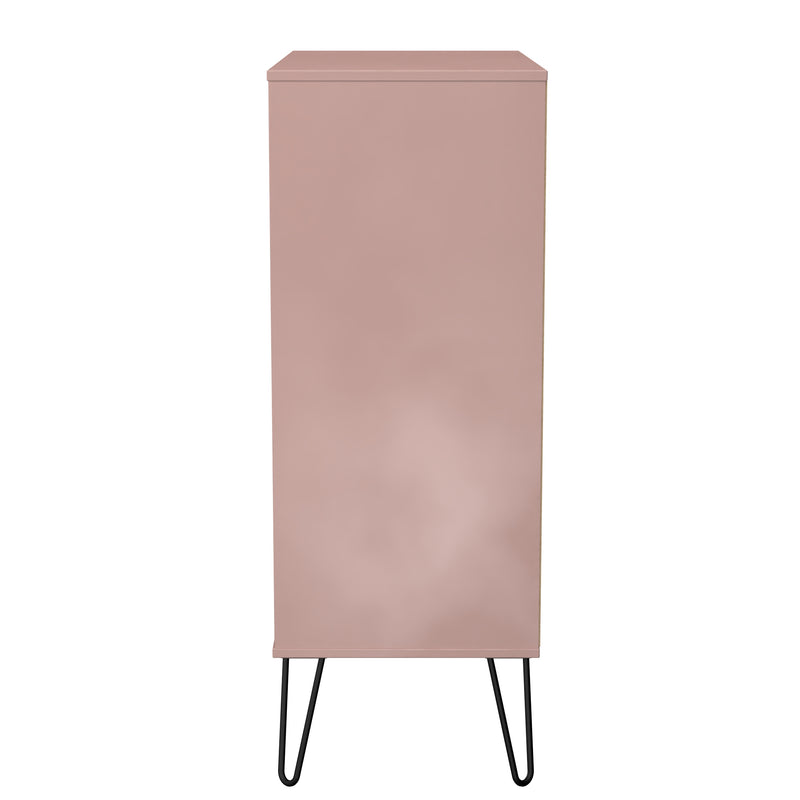 Harlequin 5 Drawer Chest in Kobe Pink - Ready Assembled