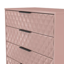 Harlequin 5 Drawer Chest in Kobe Pink - Ready Assembled