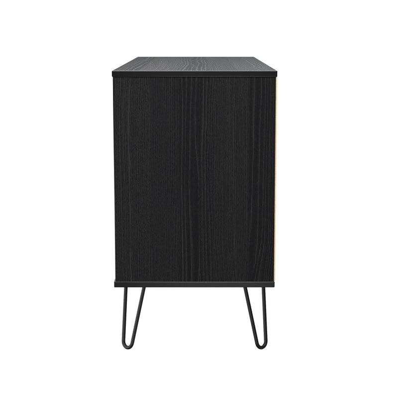 Harlequin 6 Drawer Midi Chest in Black Ash - Ready Assembled