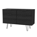 Harlequin 6 Drawer Midi Chest in Black Ash - Ready Assembled