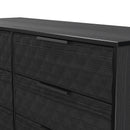 Harlequin 6 Drawer Midi Chest in Black Ash - Ready Assembled