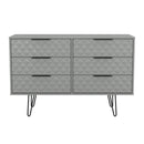Harlequin 6 Drawer Midi Chest in Dusk Grey - Ready Assembled