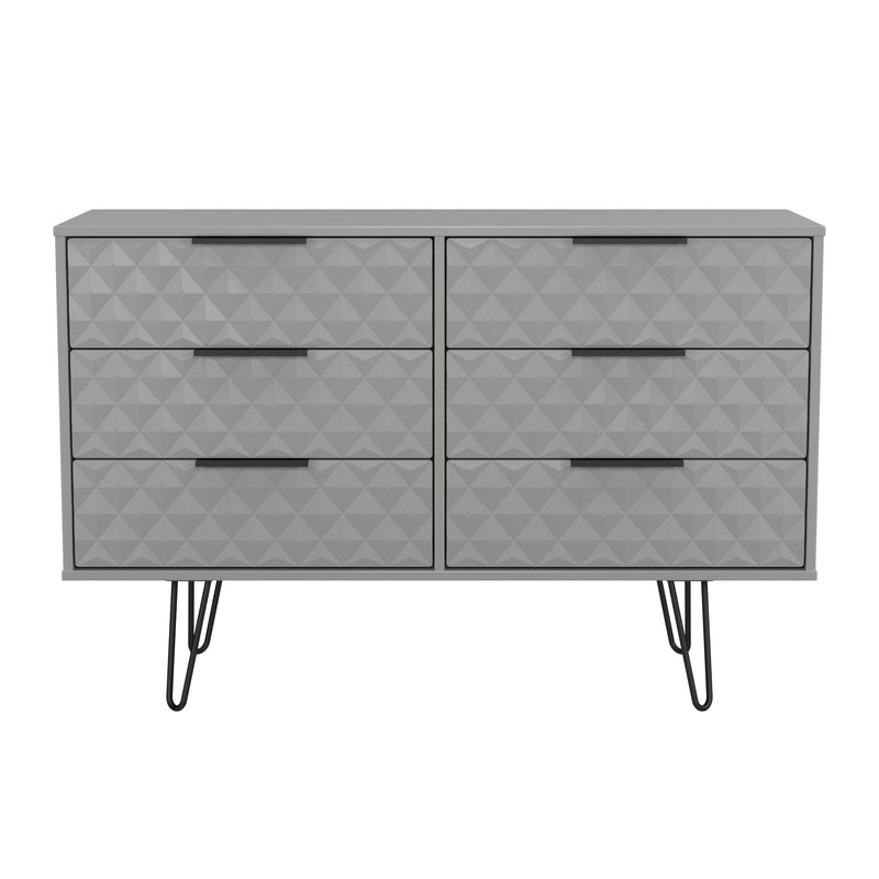 Harlequin 6 Drawer Midi Chest in Dusk Grey - Ready Assembled
