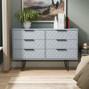 Harlequin 6 Drawer Midi Chest in Denim Blue - Ready Assembled