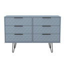 Harlequin 6 Drawer Midi Chest in Denim Blue - Ready Assembled